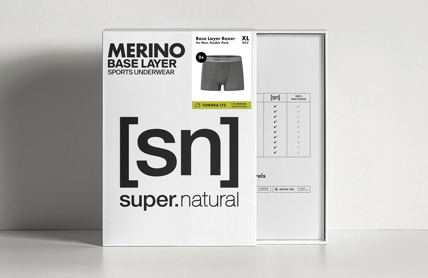 super.natural Verpackung Merino Base Layer