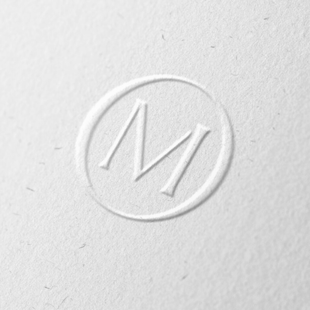 The Model Institute Logo Blindprägung – etcorporate Designagentur