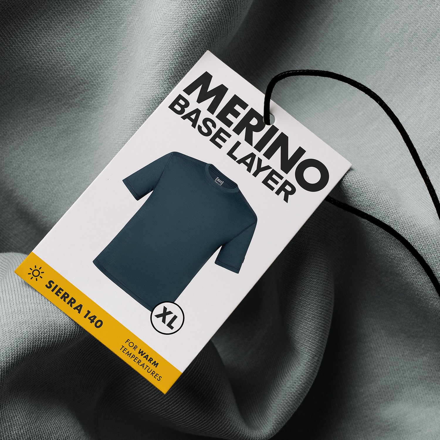 Hangtag / Verpackungsdesign für supernatural Merino Base Layer - etcorporate design